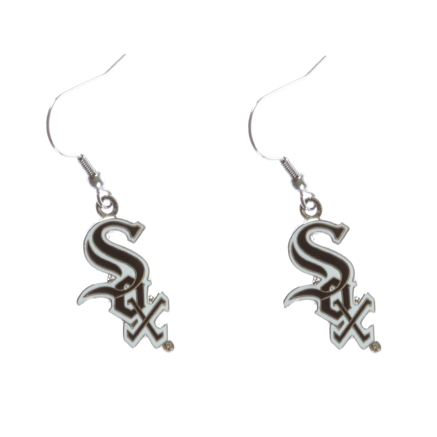 Chicago White Sox Dangling "Sox" Logo Earrings