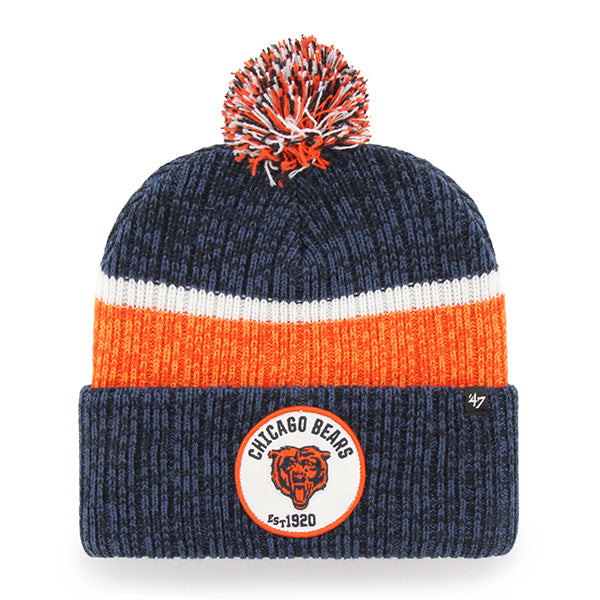 Chicago Bears Men's Navy/Orange Holcomb 47 Knit Cuff w/ Bear Head Patch