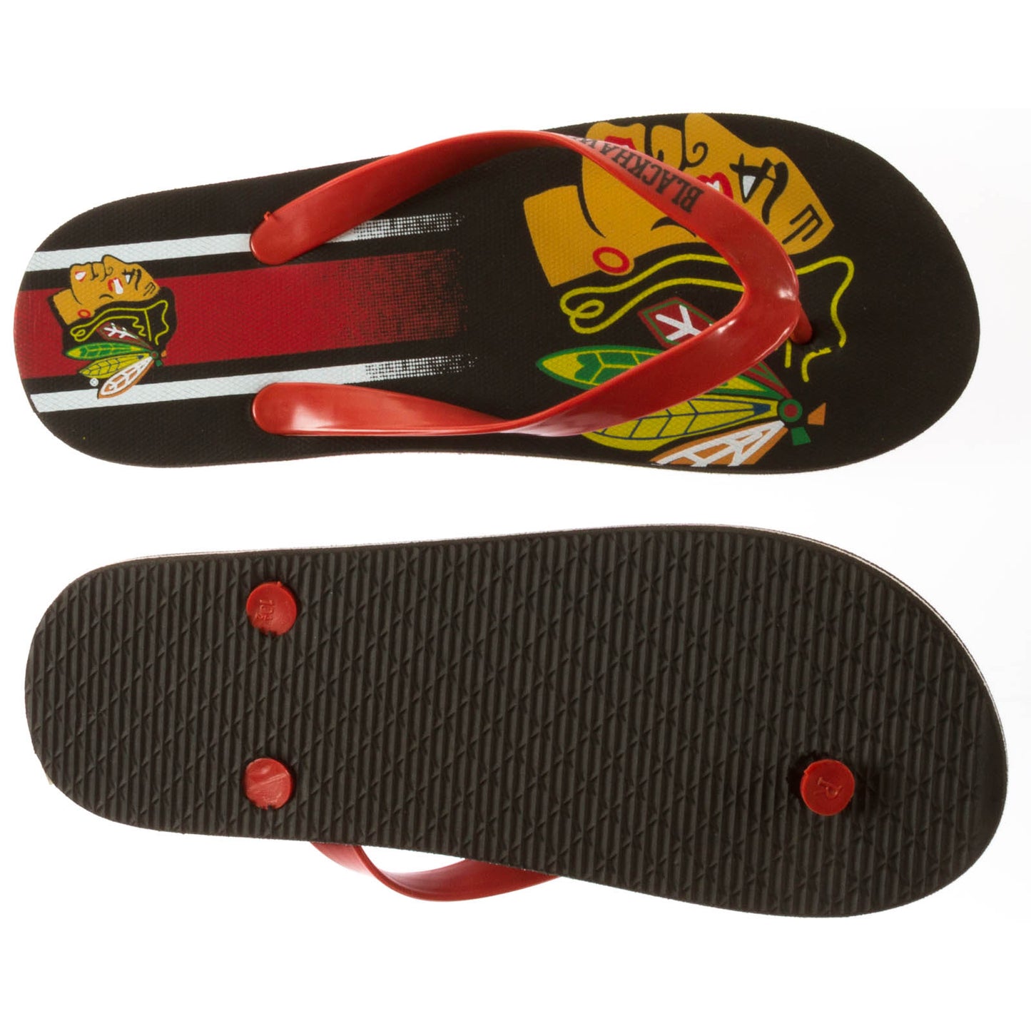 Chicago Blackhawks Gradient Big Logo Flip Flops