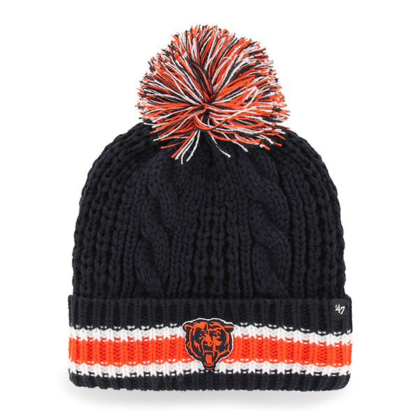 Chicago Bears Navy Sorority Cuff Knit w/ Pom & Bear Head