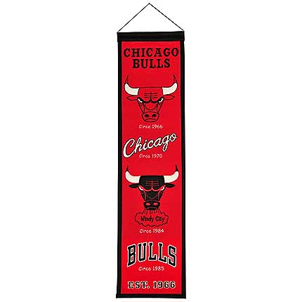 Chicago Bulls 8"x32" Heritage Banner by Winning Streak