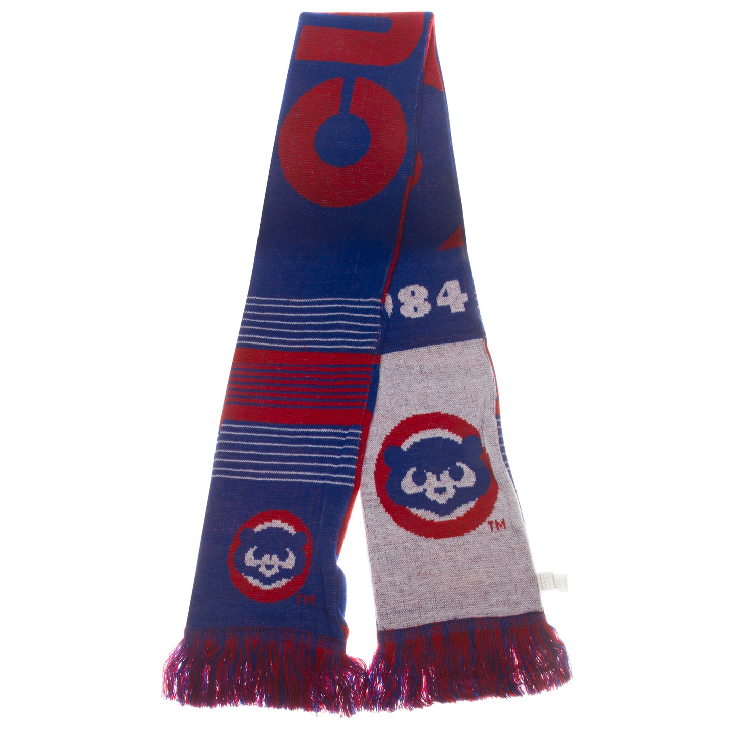 Chicago Cubs Red, White, and Blue Retro 1984 Cub Face Logo Scarf