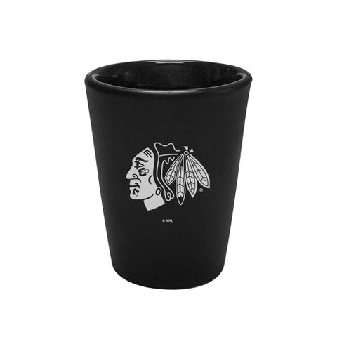 Chicago Blackhawks Black Shot Glass
