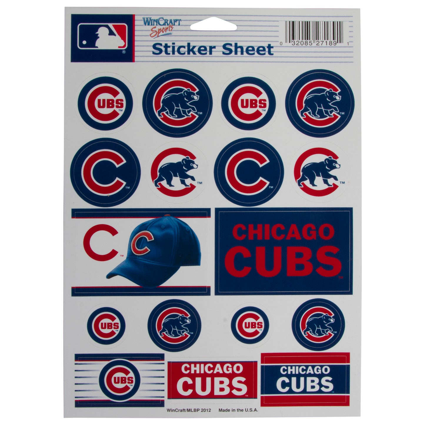 Chicago Cubs 5"x7" Sticker Sheet