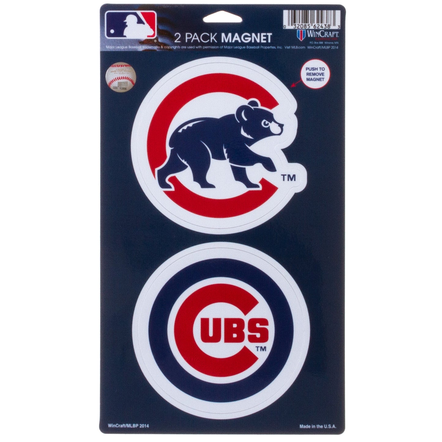 Chicago Cubs Two-Pack Crawl Bear/Bullseye Magnets
