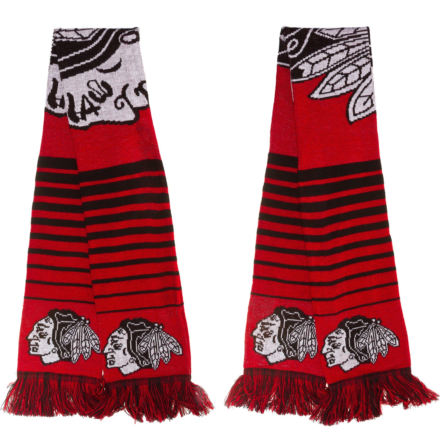 Chicago Blackhawks 2014 Big Logo Scarf With Stripes