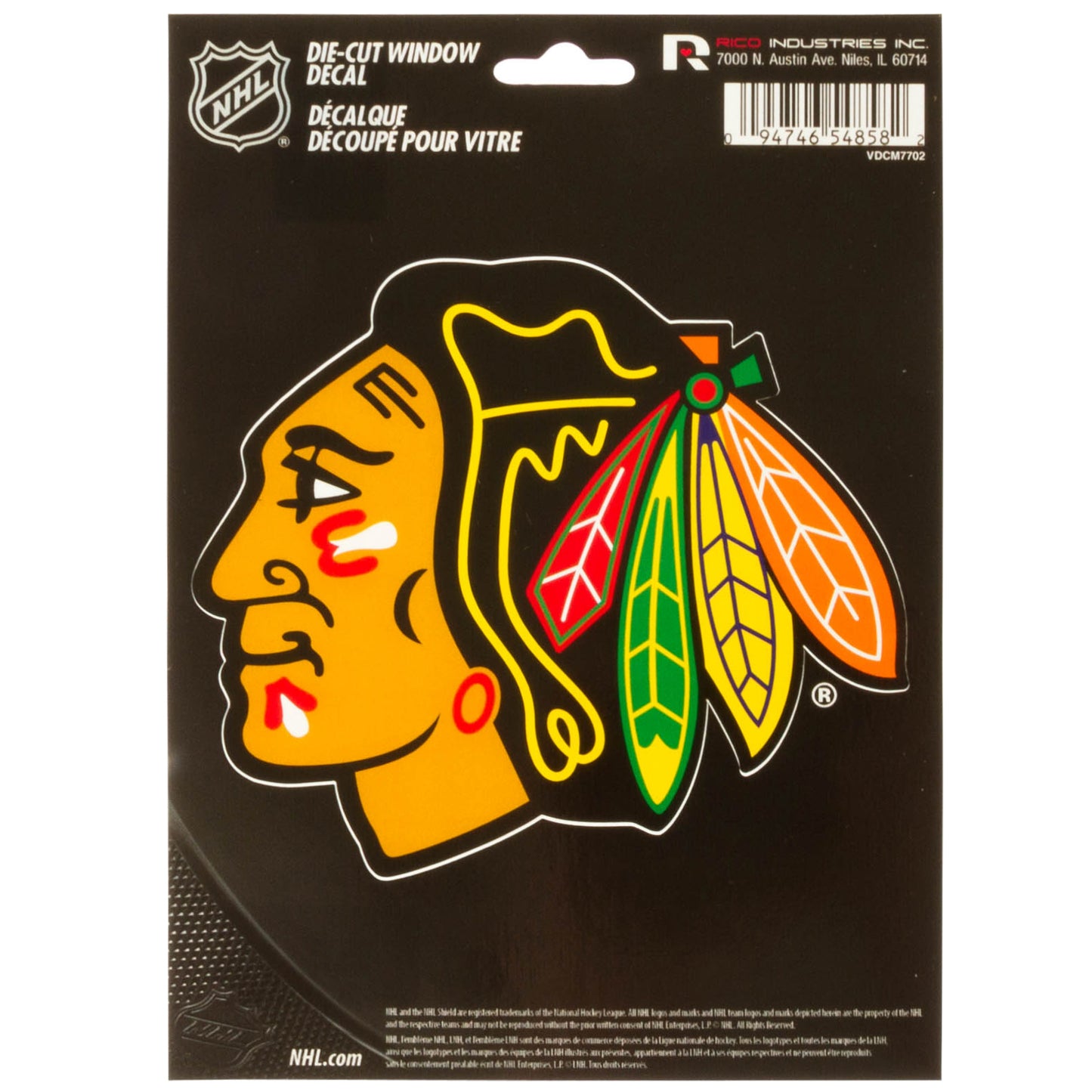 Chicago Blackhawks Indian Head Logo Die-Cut Sticker