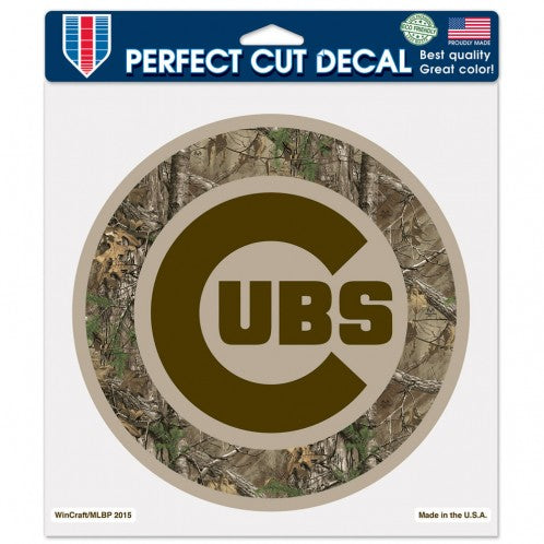 Chicago Cubs Camo 8x8 Bullseye Decal