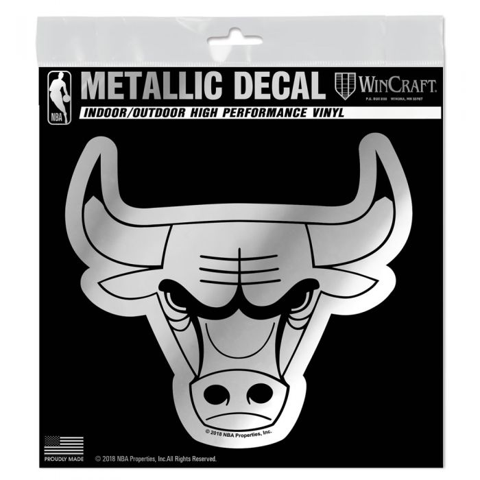 Chicago Bulls 6"x6" Metallic Decal