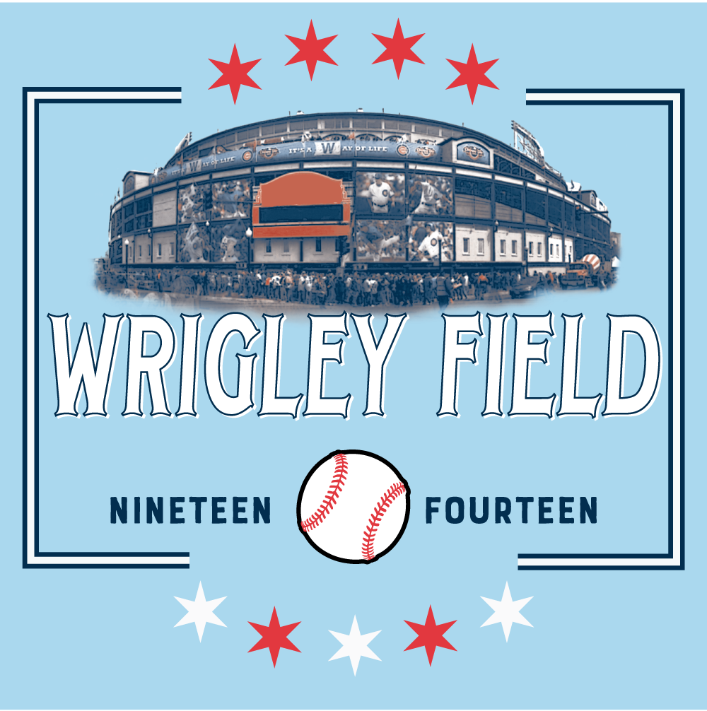 Wrigley Field Baby Blue 1914 Lakeshirts Magnet