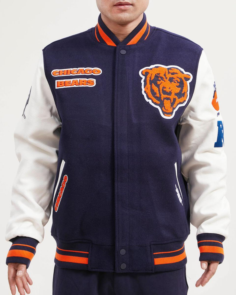 Chicago Bears Retro Classic Navy Varsity Jacket