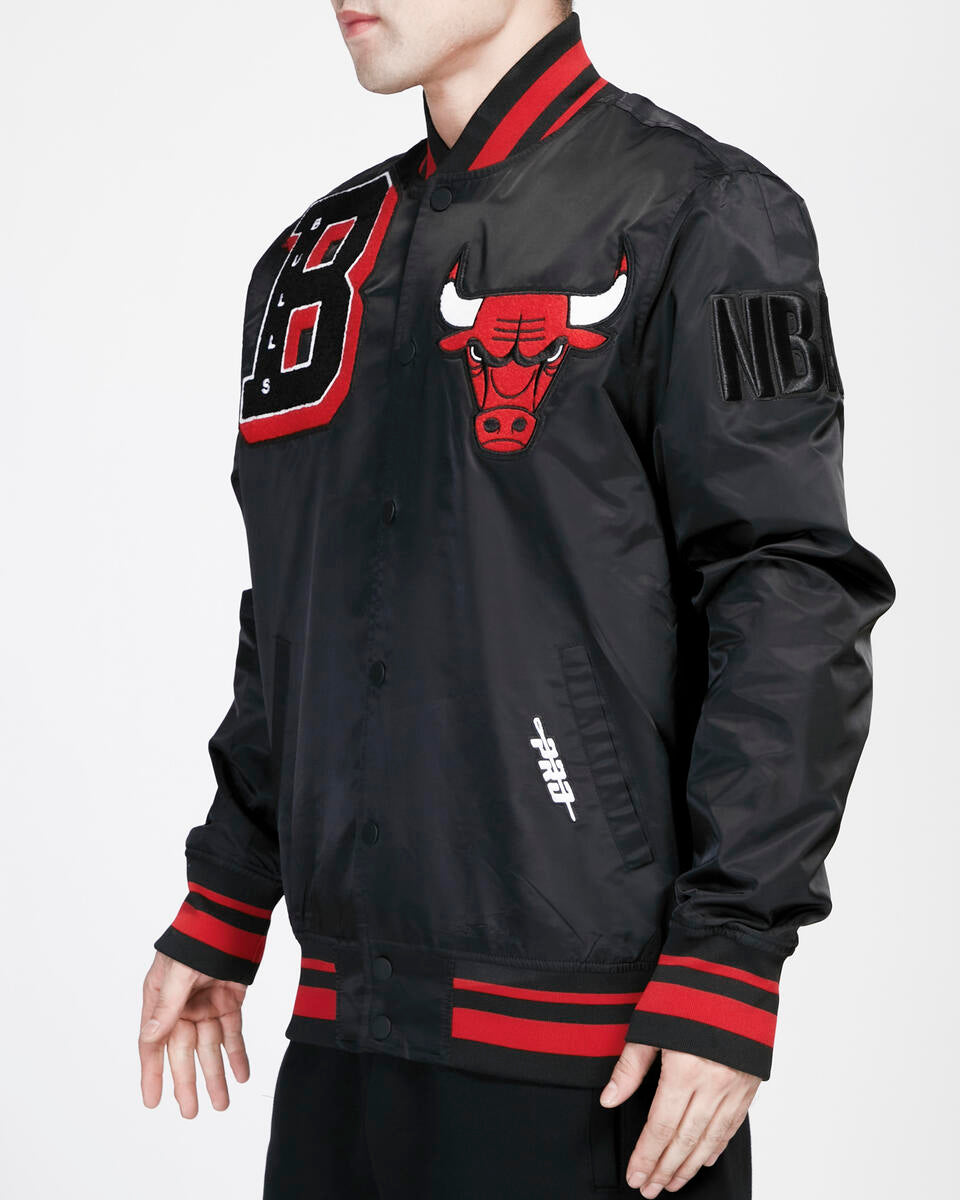 Chicago Bulls Black Satin Mash Up Jacket – Clark Street Sports