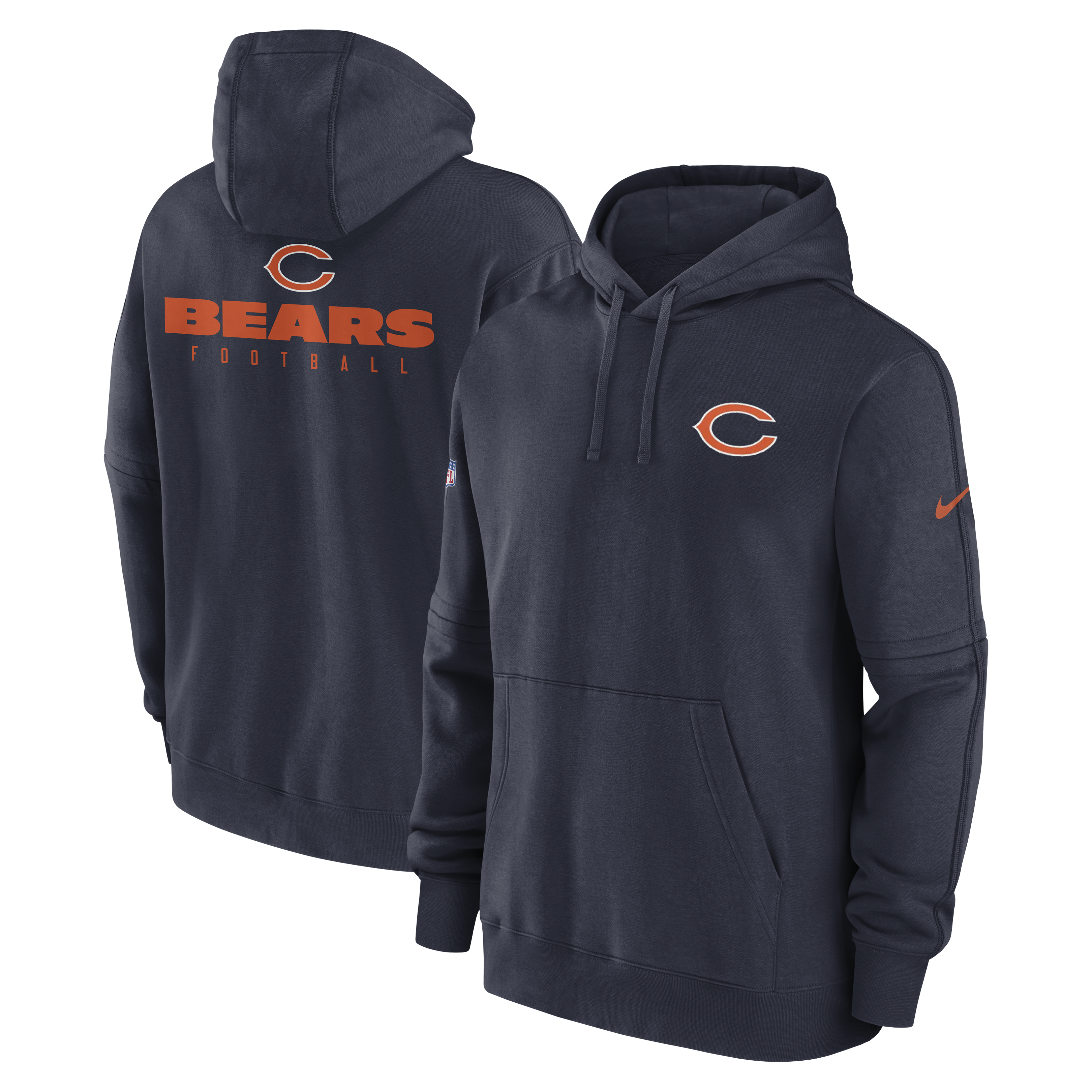 Chicago Bears Branded Pride Logo Hoodie - Black - Clark Street Sports