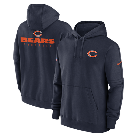 Chicago Bears Navy Active Poly Fleece Pullover Hoody - Clark Street Sports