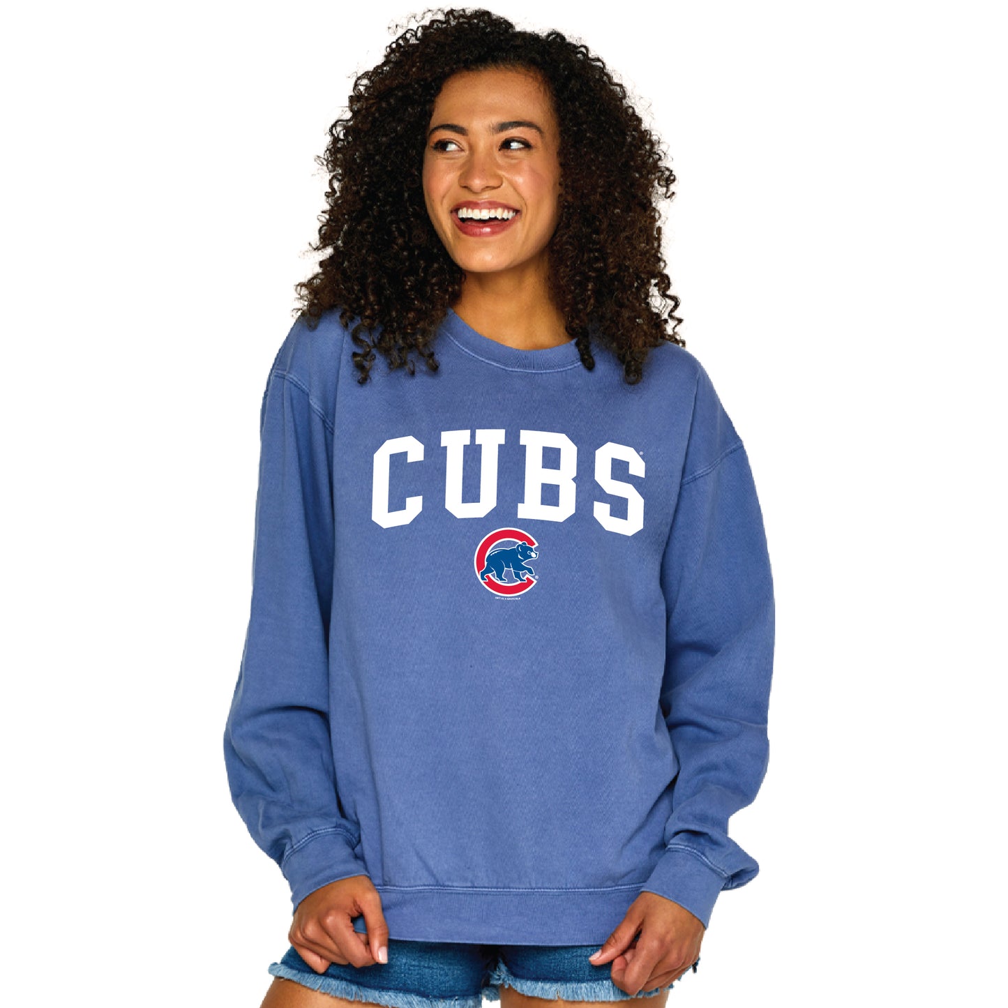 Chicago Cubs Women's Peri Printed Crew Neck Sweatshirt