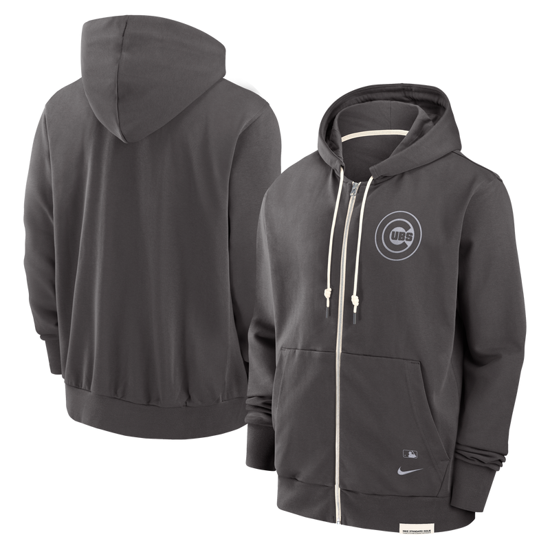 Chicago Cubs Nike Authentic Collection Grey Full Zip Hoodie