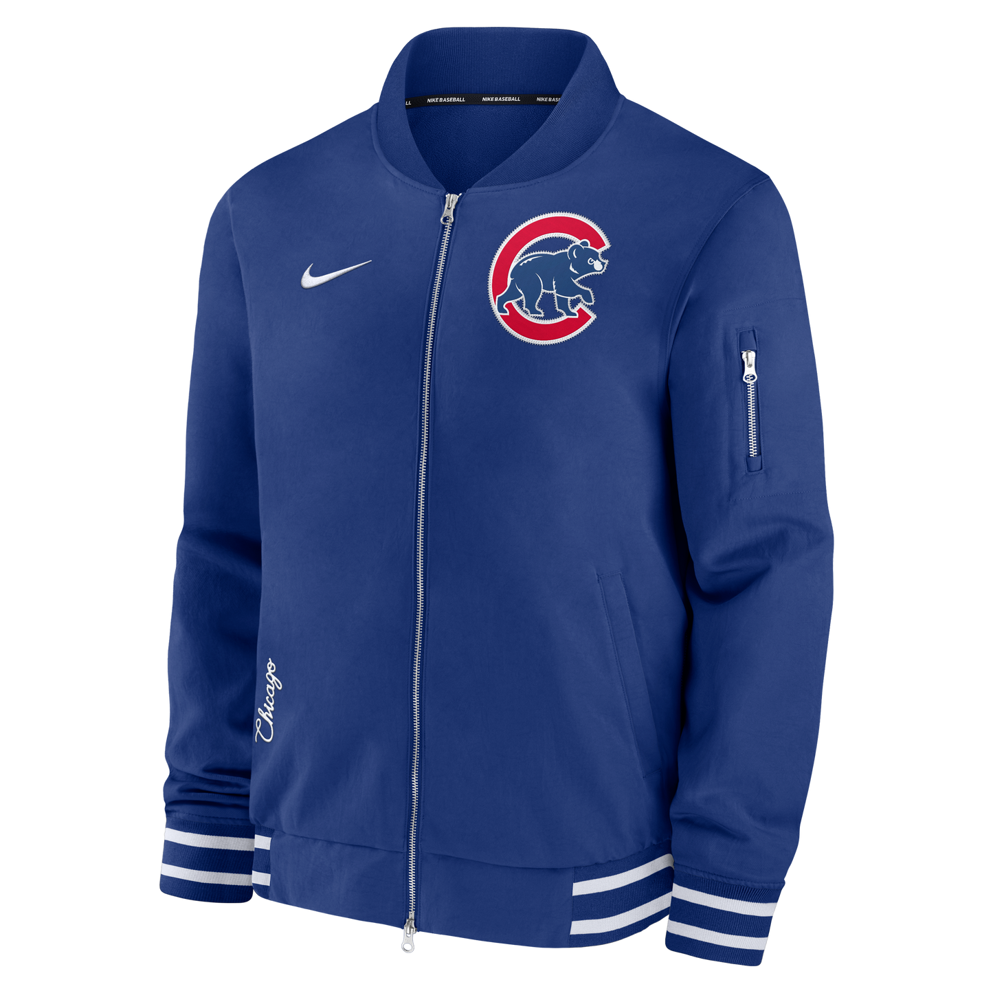 Chicago Cubs Nike Authentic Collection Royal Bomber Jacket