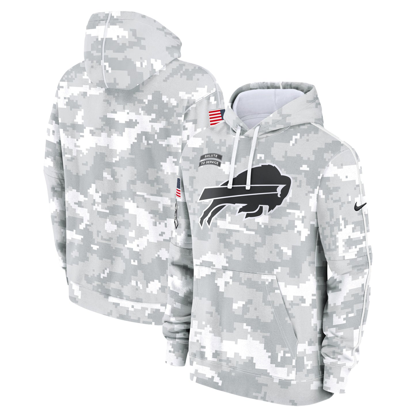 Buffalo Bills 2024 Salute to Service Nike Men's Arctic Camo Club Fleece Pullover Hoodie