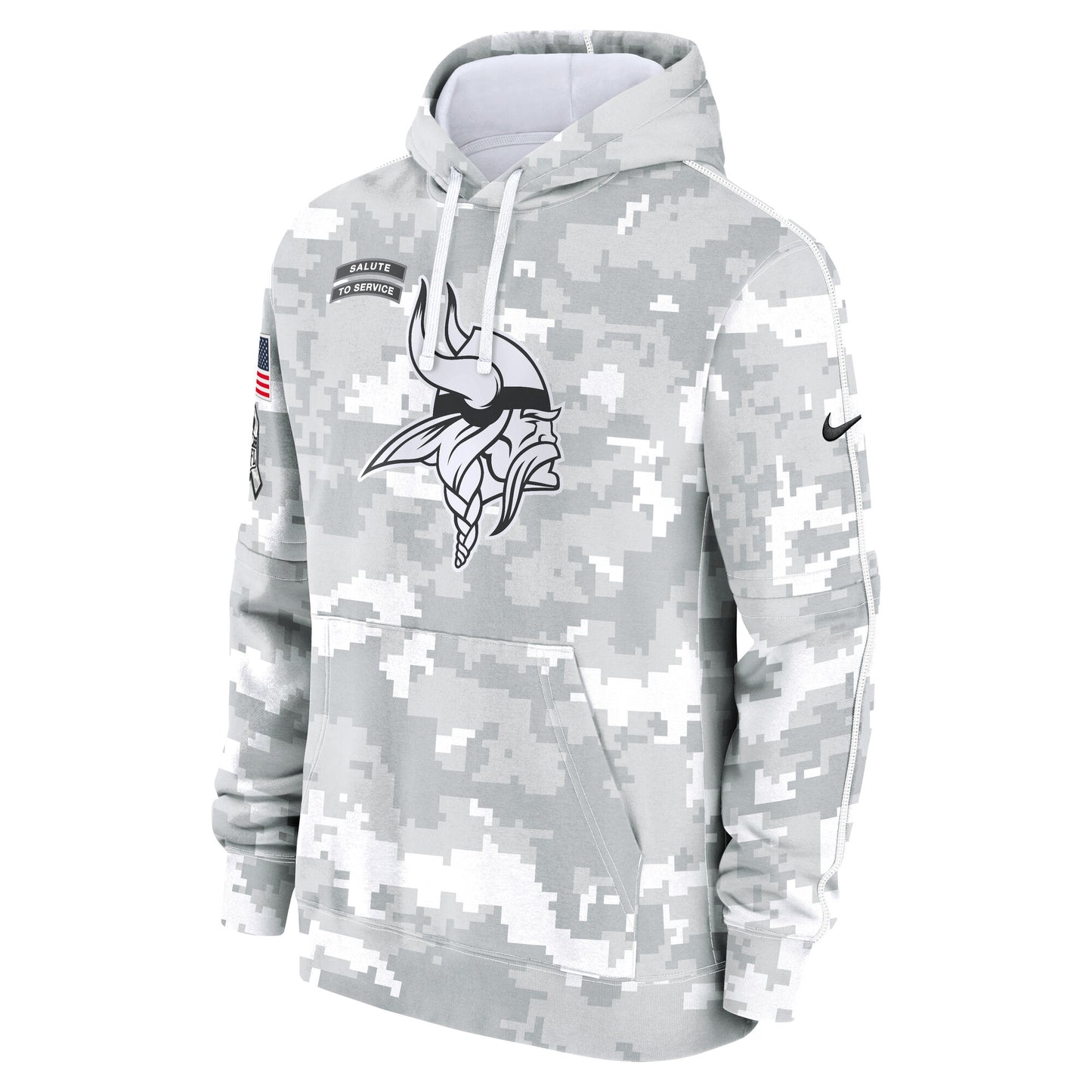 Minnesota Vikings 2024 Salute to Service Nike Men's Arctic Camo Club Fleece Pullover Hoodie