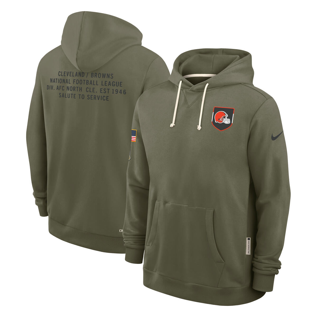 Cleveland Browns Nike Men's 2025 Salute To Service Sideline Hoodie