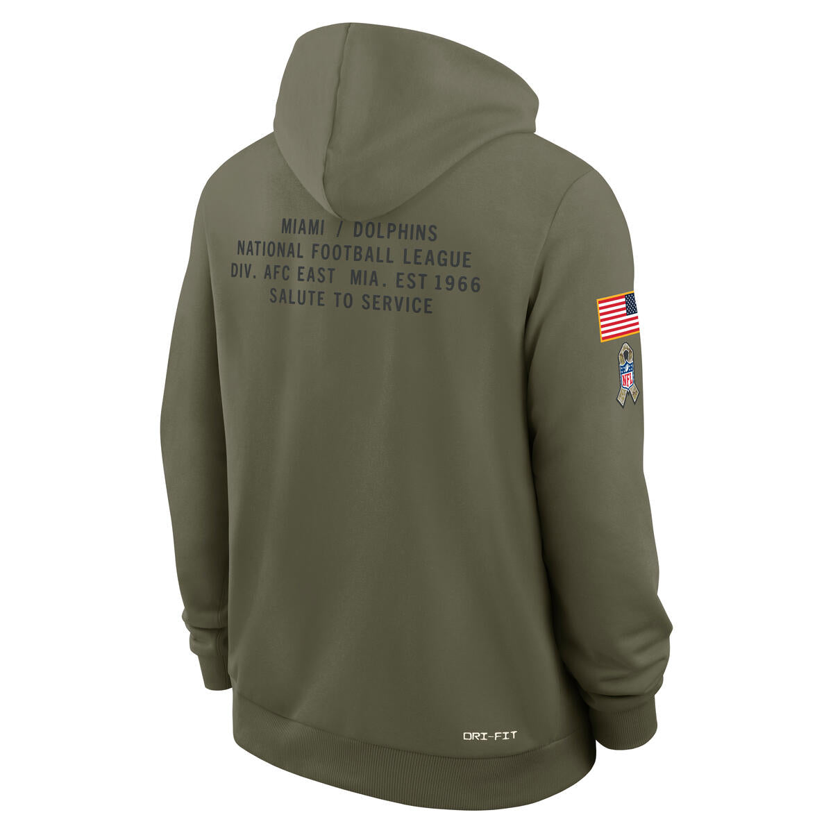 Miami Dolphins Nike Men's 2025 Salute To Service Sideline Hoodie