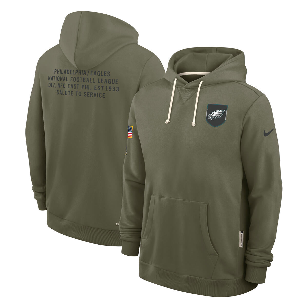 Philadelphia Eagles Nike Men's 2025 Salute To Service Sideline Hoodie
