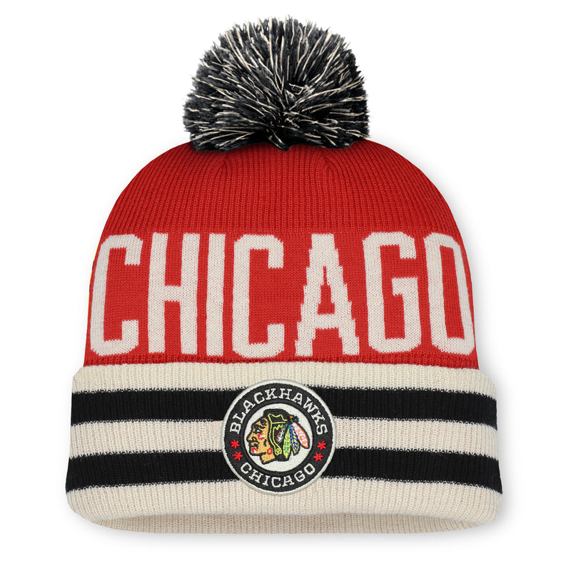 Chicago Blackhawks 2025 Winter Classic On Ice Beanie Pom Knit Hat