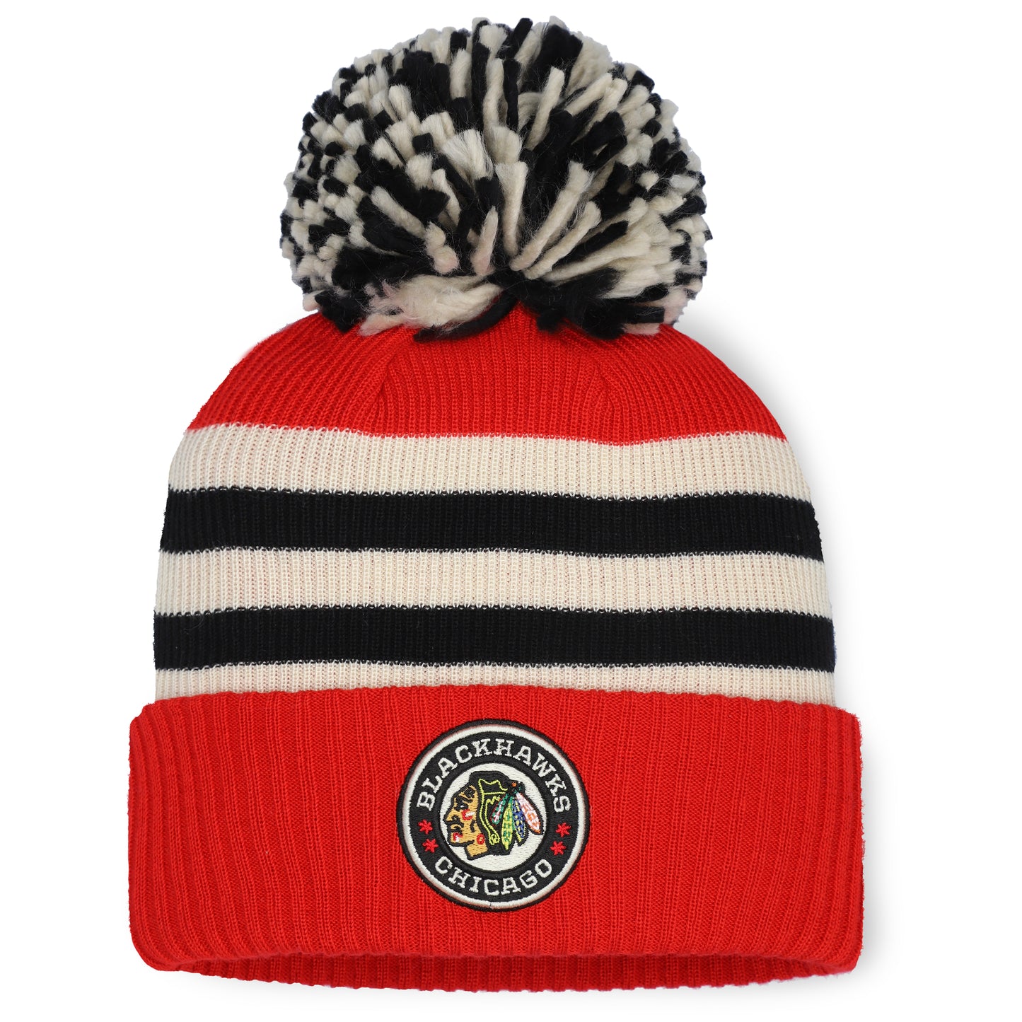 Chicago Blackhawks Women's 2025 Winter Classic Beanie Cuff Pom Knit Hat