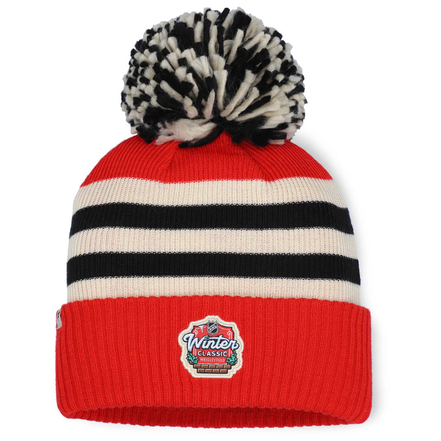 Chicago Blackhawks Women's 2025 Winter Classic Beanie Cuff Pom Knit Hat