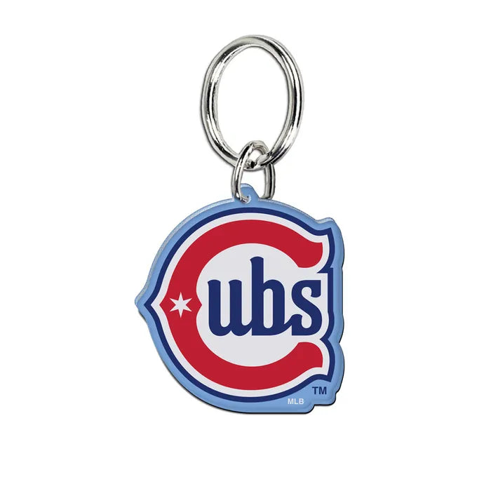 Chicago Cubs Alt Blues Logo Premium Key Ring