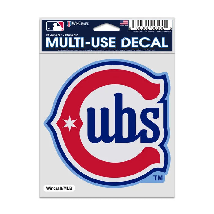 Chicago Cubs Alt Blues Logo 3.75" x 5" Multi-Use Decal