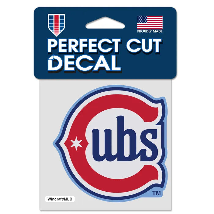 Chicago Cubs Alt Blues Logo 4" x 4" Perfect Cut Decal