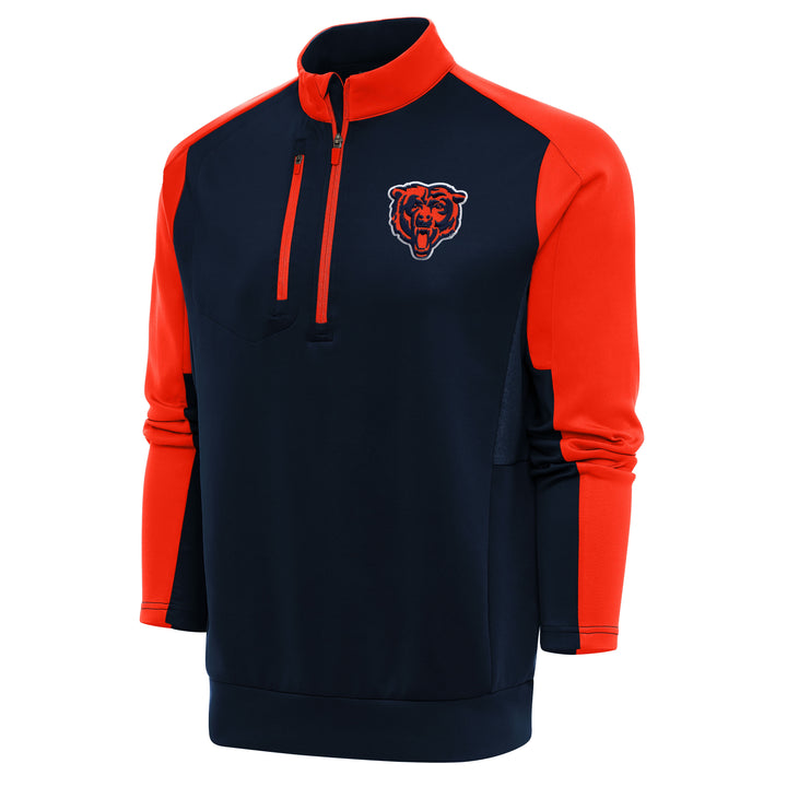 Chicago Bears Antigua Poly Team 1/4 Zip - Clark Street Sports