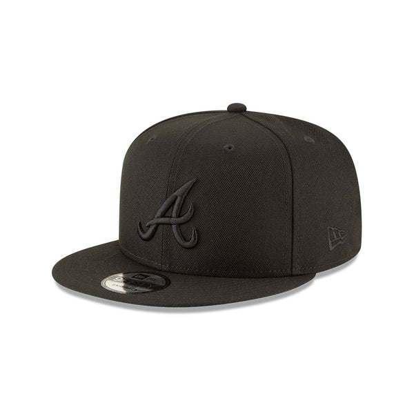 Atlanta Braves New Era Black on Black 9FIFTY Snapback Hat – Clark