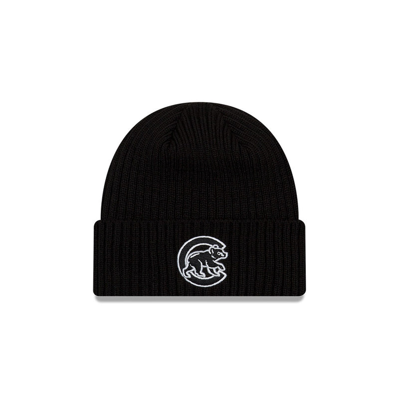 Chicago Cubs Black Core Classic Cuffed Knit Hat