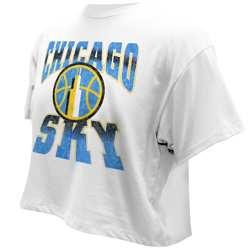 Chicago Sky White Regulate Crop Tee