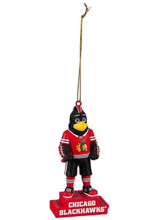 Chicago Blackhawks Mascot Statue Christmas Tree Ornament