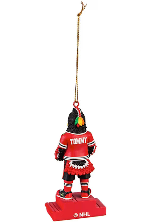 Chicago Blackhawks Mascot Statue Christmas Tree Ornament