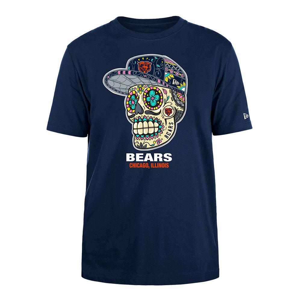 Chicago Bears Navy Sugar Skull T-Shirt