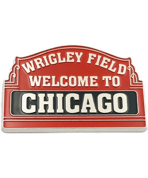 Wrigley Field Metal Marquee Chicago Magnet