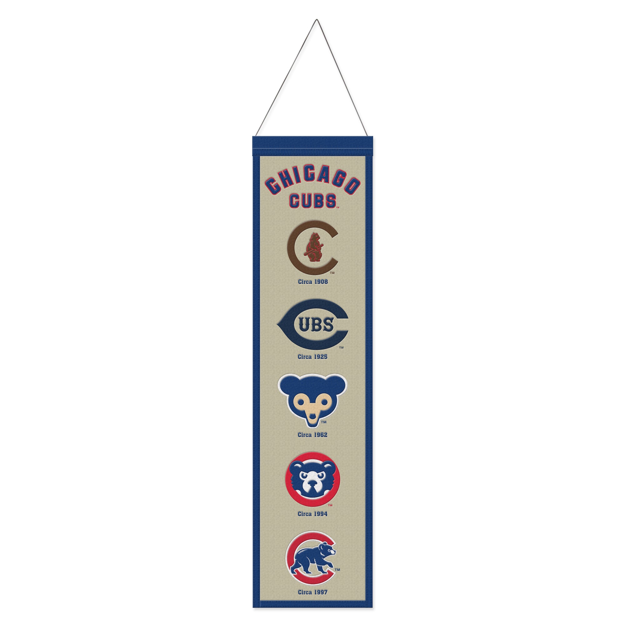 CHICAGO CUBS WRIGLEY FIELD RETIRED NUMBER WORLD SERIES CHAMP PENNANT BANNER  FLAG