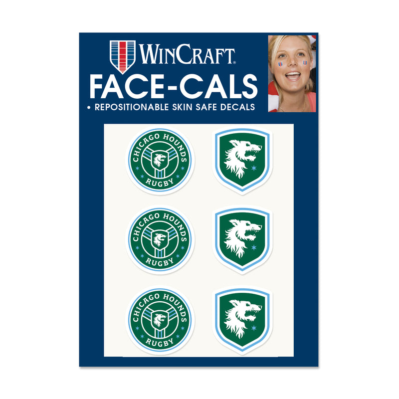 Chicago Hounds Face-Cals Skin Safe Decals