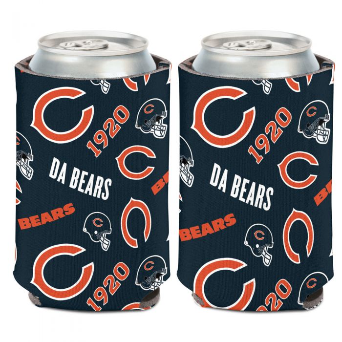 Chicago Bears Scatter Print All Over Can Cooler