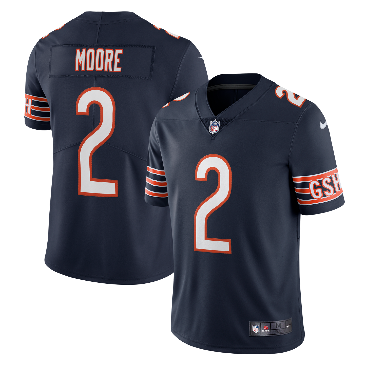 D.J. Moore Chicago Bears Nike Men's Navy Limited Jersey