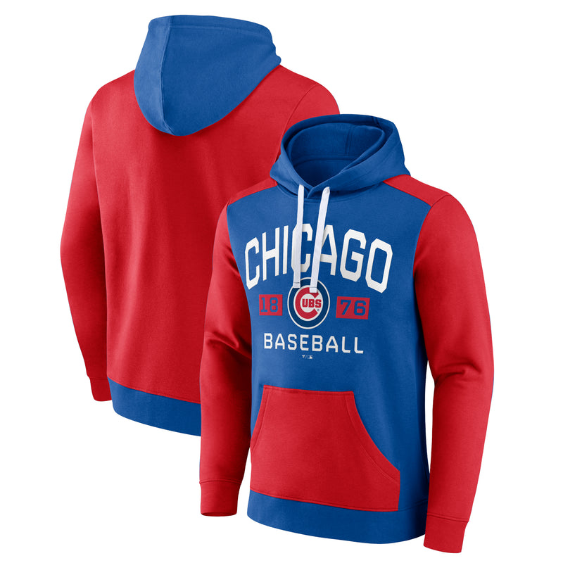 Chicago Cubs Cotton Colorblock Pull Over Hoodie