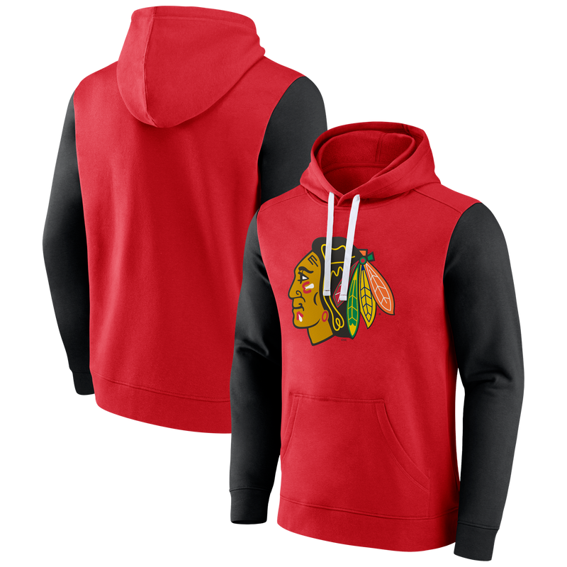 Chicago Blackhawks Colorblock Pull Over Hoodie