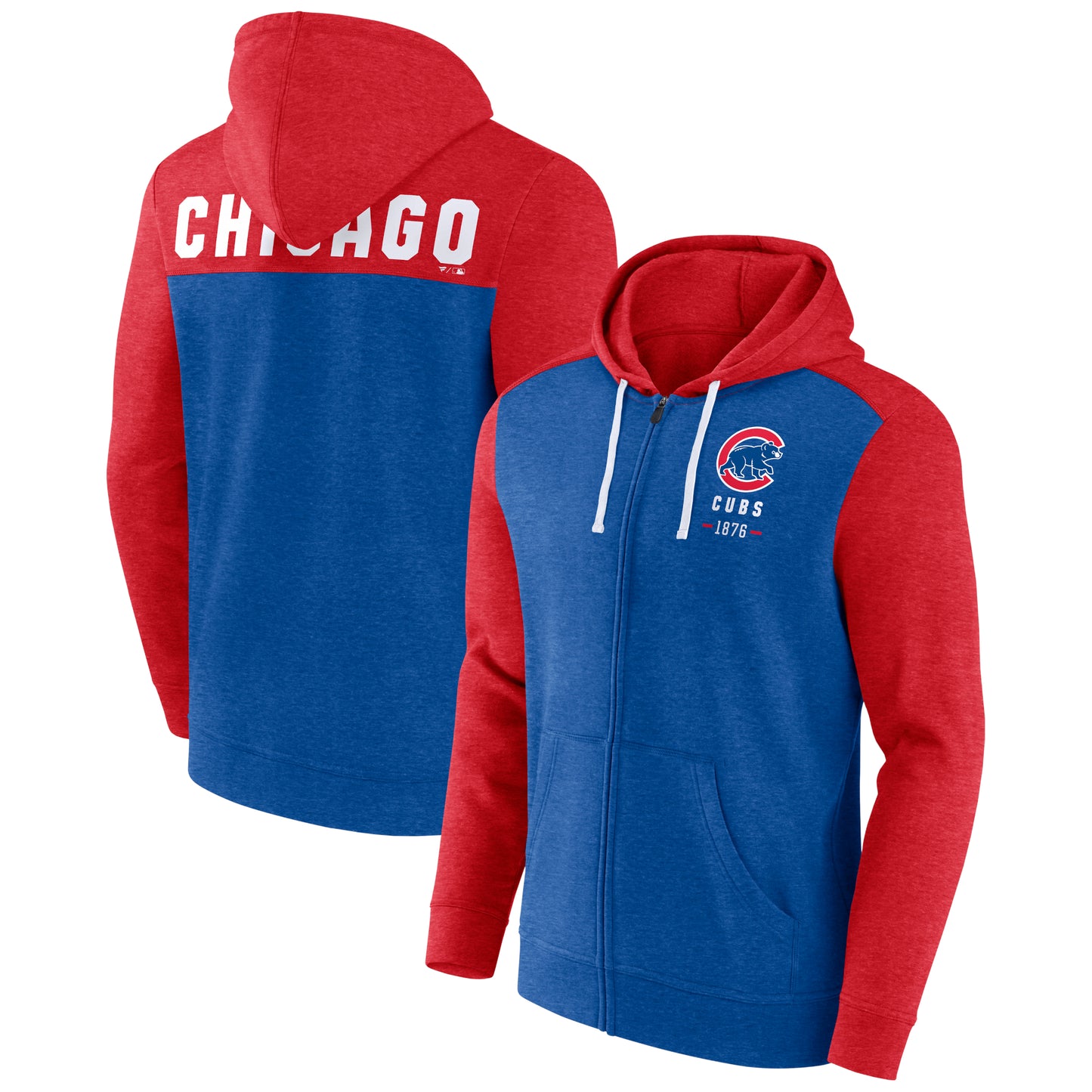 Chicago Cubs Red/Royal Full Zip Hoodie