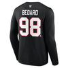 Connor Bedard Chicago Blackhawks Men's Black Long Sleeve T-Shirt