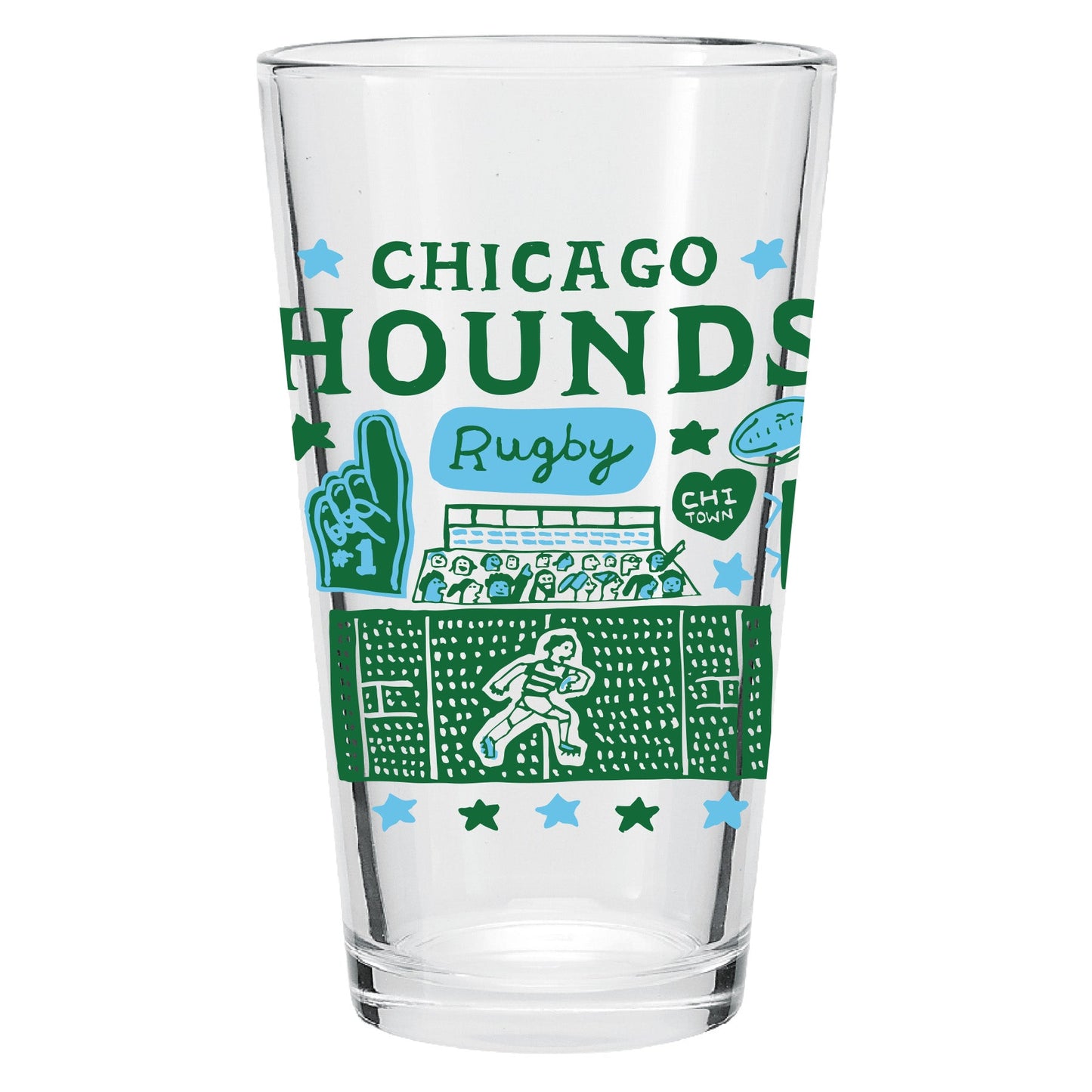 Chicago Hounds Julia Gash Pint Glass