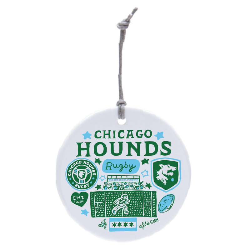 Chicago Hounds Julia Gash Christmas Ornament